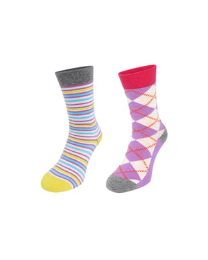 Happy Socks 2-Pack Multicolour Argyle