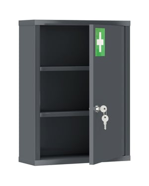 4goodz Medicijnkastje metaal ehbo-kastje met slot 15x40x53 cm -