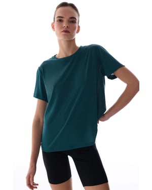 Oversized Lange Gebreide Crewneck T-Shirt