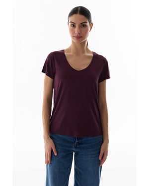 Oversized V-Neck Long T-Shirt