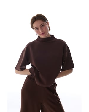 Oversized Gebreid Romper Met Ronde Hals