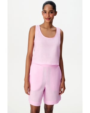 Linne ärmlös bodysuit