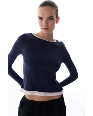 Långärmad rundhalsad bodysuit