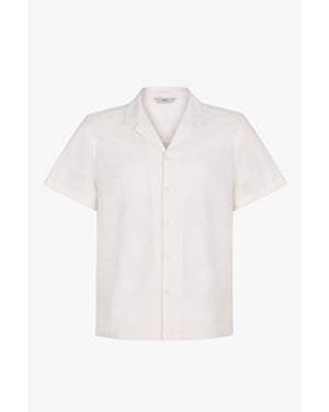 Men's Oversized Short-sleeve Linen Shirt