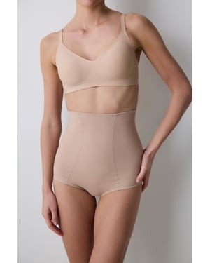 Hooggewaist Mesh Inzet Shapewear Bodysuit