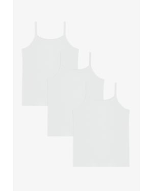 Youth Cotton Thin-strap Tank Tops, 3-pack