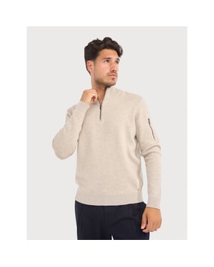 Blue Industry Gemêleerde half-zip trui |