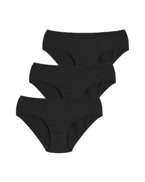 3-Pack Midjehöga Bomullstrumpbyxor