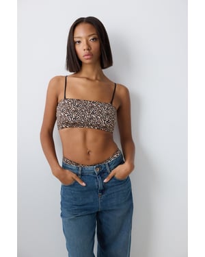 Luipaardprint Lage taille Bralette