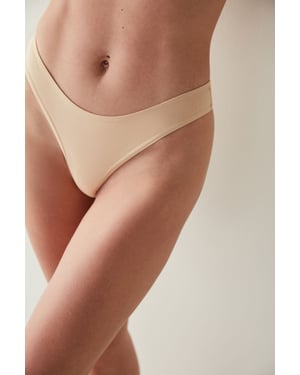 Mid-Waist Cotton Jersey Thong