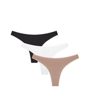 3-Pack Höga Bikinisar i Bomull