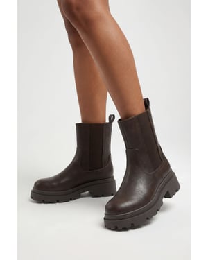 Chunky Calf High Chelsea Boots