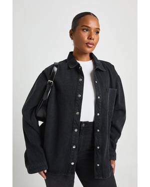 Plus Oversized Denim Shirt