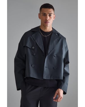 Cropped Double Breasted Trench Coat