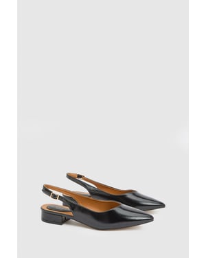Isla Faux Leather Slingback Pointed Flats