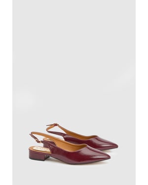 Isla Faux Leather Slingback Pointed Flats