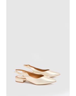 Isla Faux Leather Slingback Pointed Flats