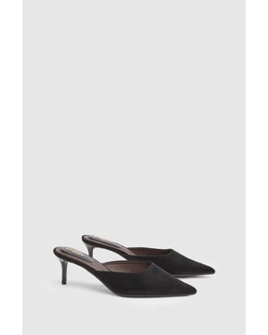 Becky Faux Suede Pointed Toe Medium Stiletto Heel Mules