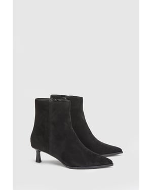 Harvie Faux Suede Low Stiletto Heel Ankle Boots