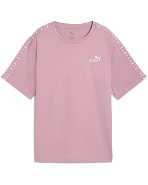 Women's Puma Tape Relaxed T-Shirt in Poised Pink