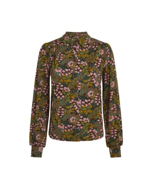 King Louie Carina blouse sierra bitter chocolate 10957