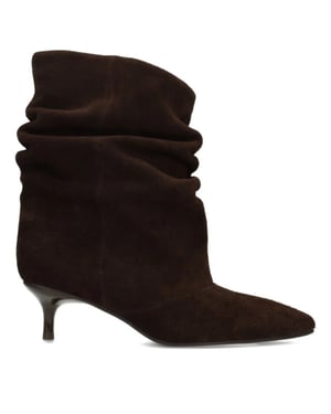 Poelman Ps luan laarzen suede enkellaars met hak dames