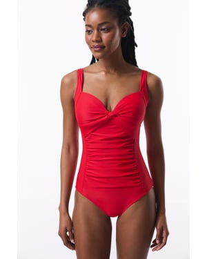 Shirred Balconette One-piece Swimsuit