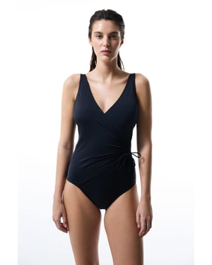 Dames Gebreide Wrap Eendelig Badpak