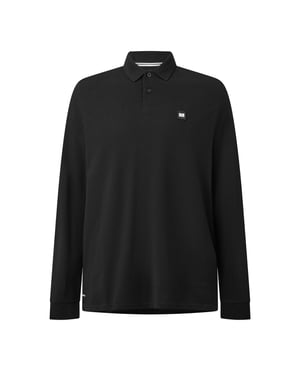 Men's Weekend Offender Barnum Long Sleeve Polo Shirt in BLACK