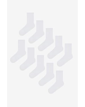 10-Pack Ribbade Crew Strumpor