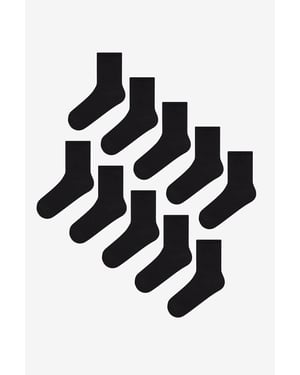 10-Pack Ribbed Crew Socks