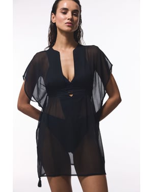 Transparent Mini Kimono Kaftan