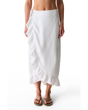 Oversized Cotton Linen Tie-Front Cover-Up