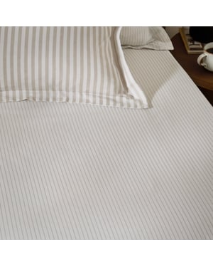 Yard Hebden Narrow Striped 100% Cotton Fitted Sheet