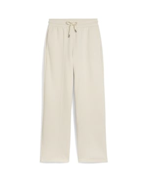 Women's Puma Class Comfort Pinnacle High Waist Closed Hem Fleece Jogging Bottoms in Alpine Snow