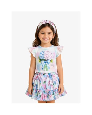 Daga Meisjes set rok pastel bloom
