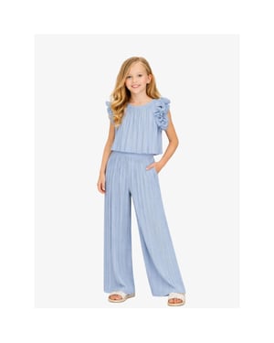 Abel & Lula Meisjes set pleated chiffon pants plisse