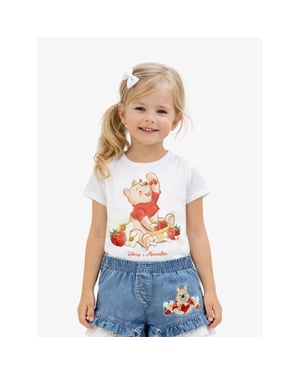 Monnalisa Meisjes t-shirt winnie de pooh wit