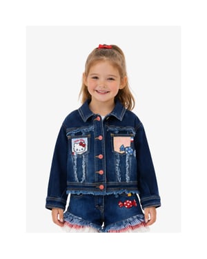 Monnalisa Meisjes spijkerjas hello kitty denim