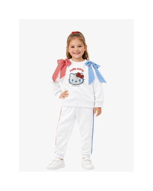 Monnalisa Meisjes joggingpak sweater hello kitty wit