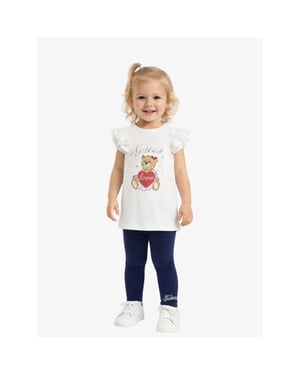 Guess Meisjes set t-shirt legging pure wit