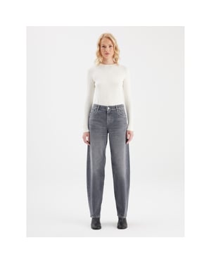 C.O.J. Denim Broek beth dark grey vintage