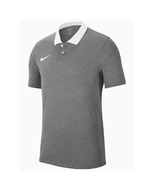 Men's Nike Printed Logo Collared Neck Short Sleeve Shirt in Grey