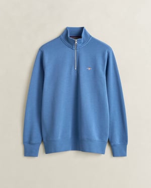 Regular Fit Long Sleeve Logo Detail Sweatshirt in Light Blue