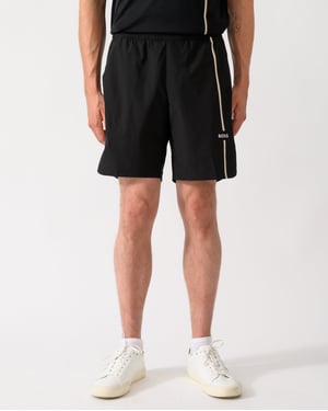 Regular Fit Logo Detail Shorts in Black