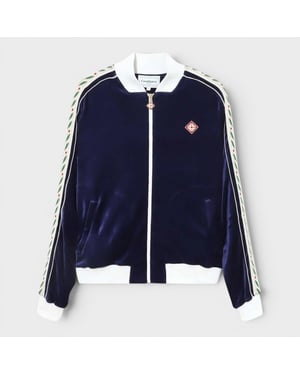Casablanca Modal Velour Laurel Track Top Navy L