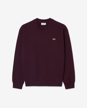 Long Sleeve Logo Detail Sweatshirt in Wine