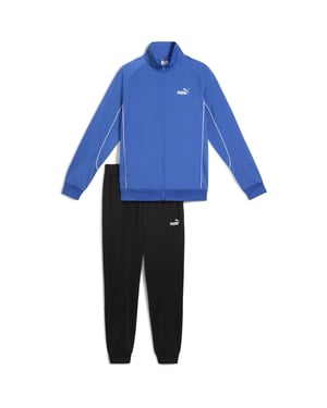 Men's Puma Piping Poly Full Tracksuit in Mountain Blue