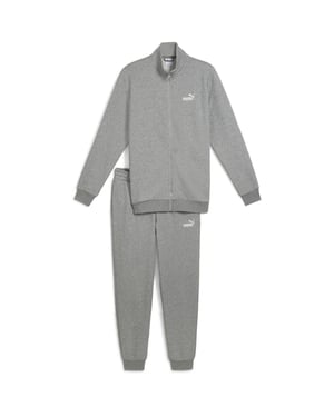 Men's Puma Piping Tracksuit in Medium Gray
