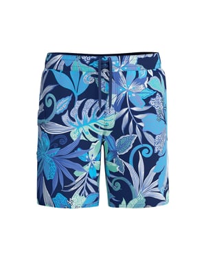 Men's Speedo Floral Patterned Boardshort 18 Inch in Hapuna Blue
